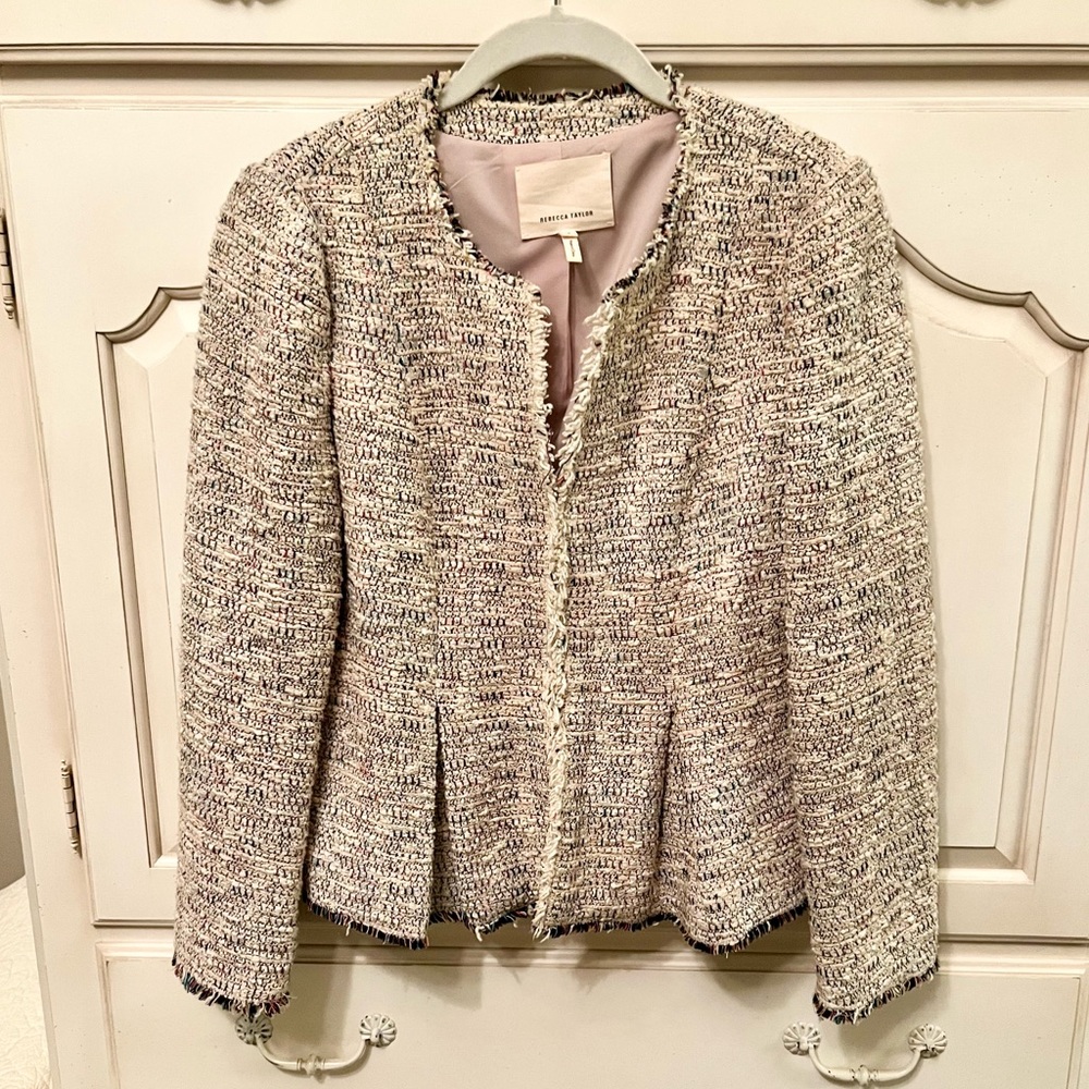 Rebecca Taylor Tweed Jacket - Cream and Black